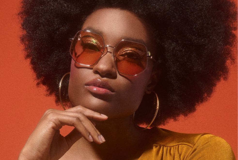Retro-inspired eyewear featuring funky shapes and bold acetate. 